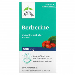 Terry Naturally, берберин, 500 мг, 60 капсул