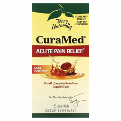 Terry Naturally, CuraMed, средство для снятия боли, 120 жидких гелей