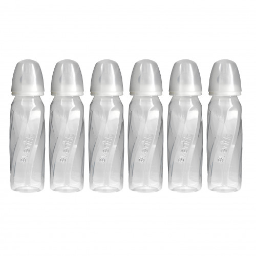 Evenflo Feeding, прозрачные бутылочки из полипропилена с вентиляцией и Twist, стандартные, от 0 месяцев, с медленным потоком, 6 бутылочек по 240 мл (8 унций)
