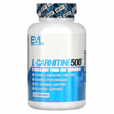 EVLution Nutrition, L-CARNITINE500, добавка для сжигания жира без стимуляторов, 120 капсул