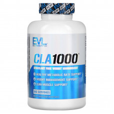 EVLution Nutrition, CLA1000, добавка для коррекции веса без стимуляторов, 180 капсул