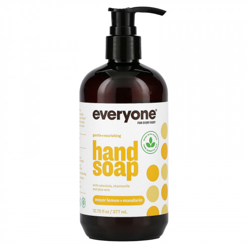 Everyone, мыло для рук, с ароматом лимона Мейера и мандарина, 377 мл (12,75 жидк. унции)