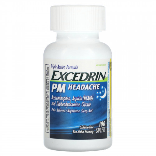 Excedrin, PM Headache, 100 капсул