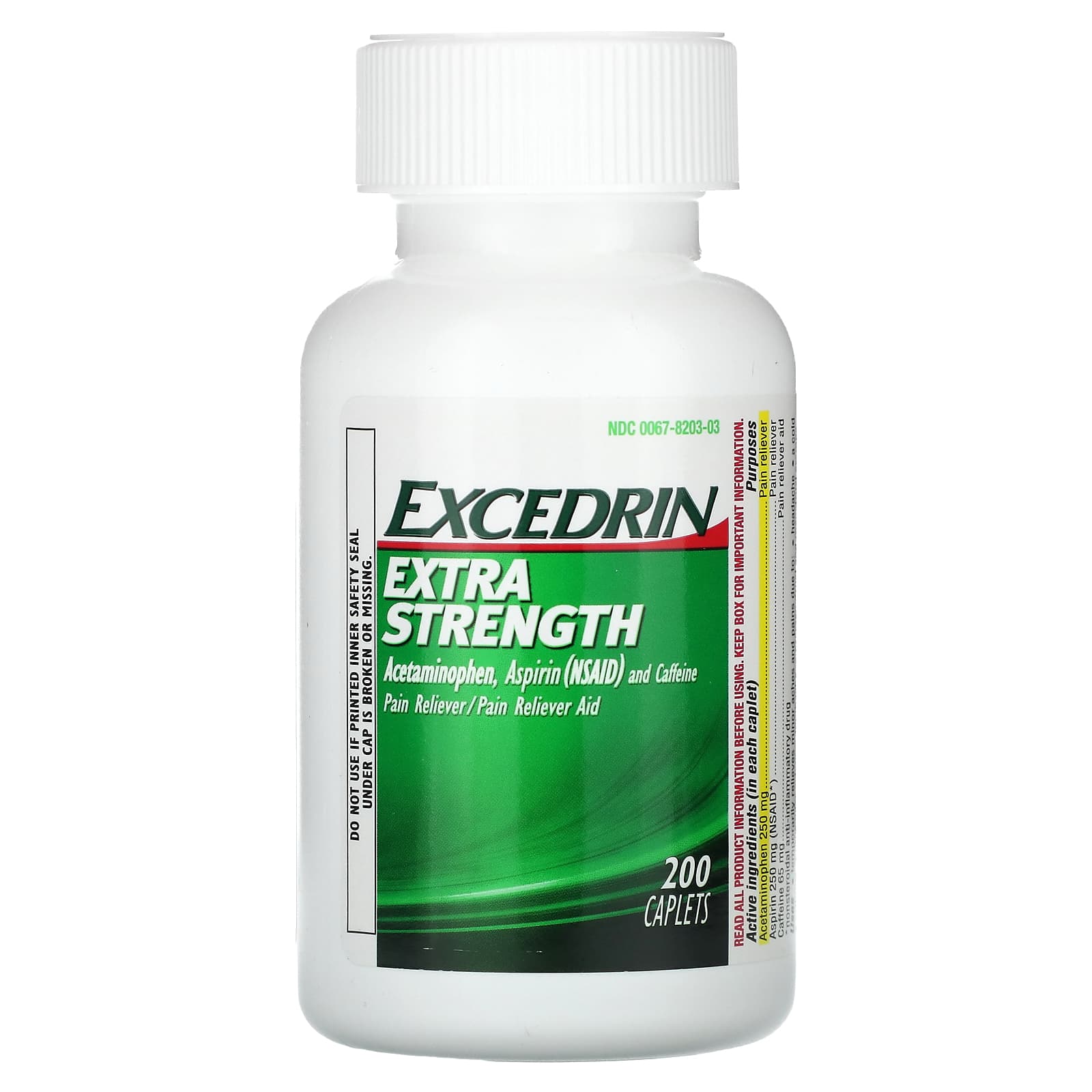 Excedrin, Extra Strength, 200 капсул