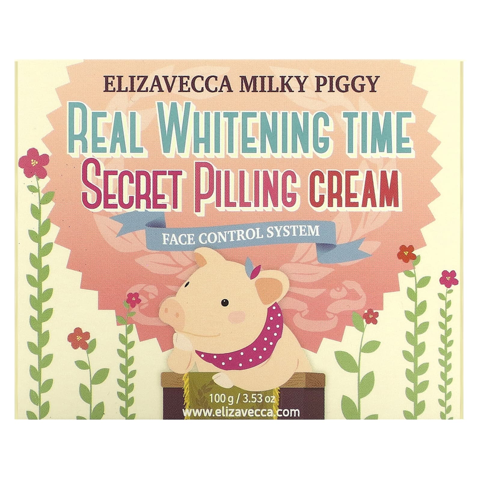 Elizavecca, Milky Piggy, Secret Pilling Cream, крем для пилинга кожи лица, 100 г (3,53 унции)