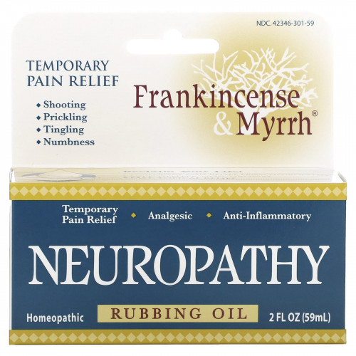 Frankincense & Myrrh, Frankincense & Myrrh, Neuropathy, болеутоляющее средство при нейропатии, масло для растирания, 59 мл (2 жидк. унции)