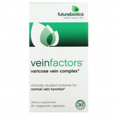 Futurebiotics, VeinFactors, противоварикозный комплекс, 90 вегетарианских капсул