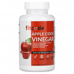 FITCODE, яблочный уксус, 60 растительных капсул