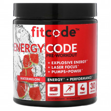 FITCODE, Energy Code, перед тренировкой, арбуз, 279 г (9,8 унции)