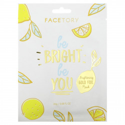 FaceTory, Be Bright Be You, осветляющая маска с золотой фольгой, 1 шт., 26 г (0,88 жидк. Унции)
