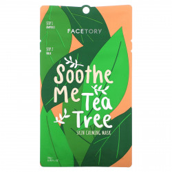 FaceTory, Soothe Me Tea Tree, 2-этапная успокаивающая маска для кожи, 1 набор, 26 г (0,92 жидк. Унции)