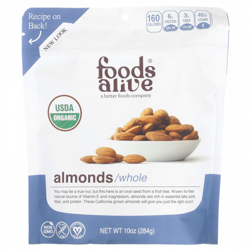 Foods Alive, Superfood, миндаль, 340 г (12 унций)