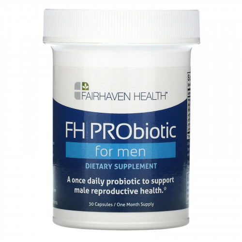 Fairhaven Health, FH PRObiotic для мужчин, 30 капсул (Товар снят с продажи) 