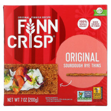 Finn Crisp, Хлебцы из дрожжевого ржаного теста, оригинальный вкус, 200 г (7 унций)
