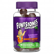 Flintstones, Жевательные мармеладки с бузиной для поддержки иммунитета, 60 жевательных таблеток