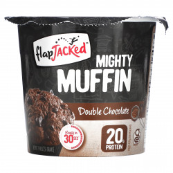FlapJacked, Mighty Muffin с пробиотиками, двойная порция шоколада, 1,94 унции (55 г)
