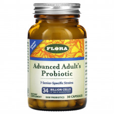 Flora, Udo's Choice, улучшенная формула пробиотика для взрослых, 30 капсул в растительной оболочке