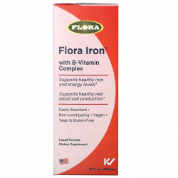 Flora, Железо с комплексом витаминов группы B, 445 мл (15 жидк. Унций)
