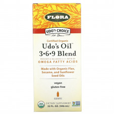 Flora, Udo's Choice, Udo's Oil, смесь 3, 6, 9, 946 мл (32 жидк. унции)
