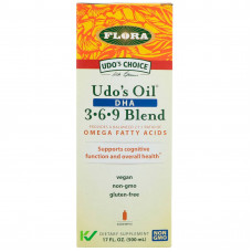 Flora, Udo's Choice, смесь Udo's Oil с ДГК 3-6-9, 500 мл (17 жидких унций)