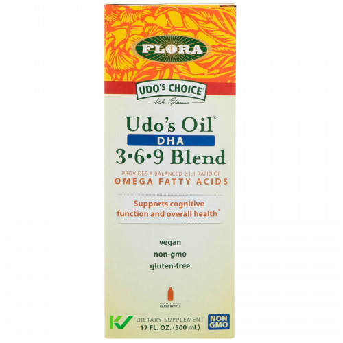 Flora, Udo's Choice, смесь Udo's Oil с ДГК 3-6-9, 500 мл (17 жидких унций)