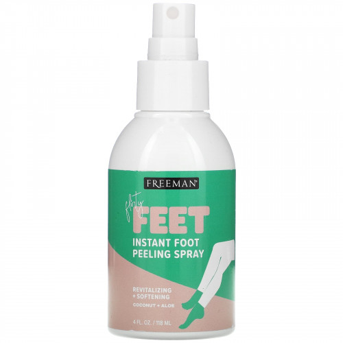 Freeman Beauty, Flirty Feet, мгновенный спрей-пилинг для ног, кокос + алоэ, 118 мл (4 жидк. унции)