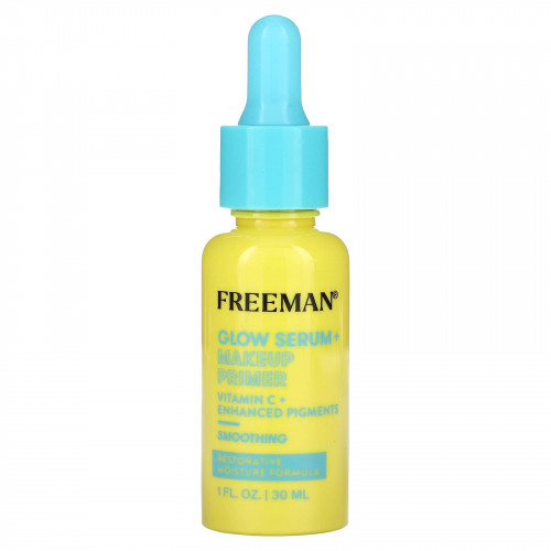 Freeman Beauty, Glow Serum + Makeup Primer, разглаживающая, 30 мл (1 жидк. Унция)