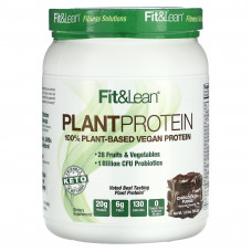Fit & Lean, Растительный протеин, шоколадная помадка, 565,5 г (1,25 фунта)