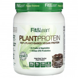 Fit & Lean, Растительный протеин, шоколадная помадка, 565,5 г (1,25 фунта)