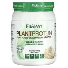 Fit & Lean, Растительный протеин, сливочная ваниль, 532,5 г (1,17 фунта)