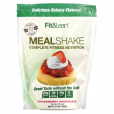 Fit & Lean, Meal Shake, Complete Fitness Nutrition, клубничное песочное печенье, 365 г (0,8 фунта)