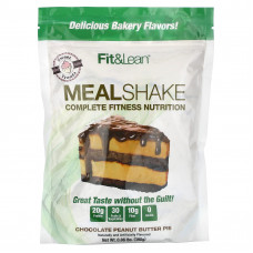 Fit & Lean, коктейль, комплексное питание для фитнеса, шоколадный пирог с арахисовой пастой, 390 г (0,86 фунта)