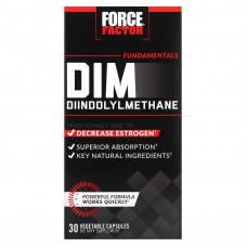 Force Factor, Fundamentals, DIM, дииндолилметан, 30 вегетарианских капсул