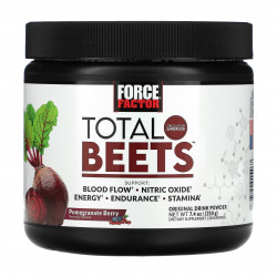 Force Factor, Total Beets, оригинальный напиток в порошке, свекла и ягоды граната, 210 г (7,4 унции)