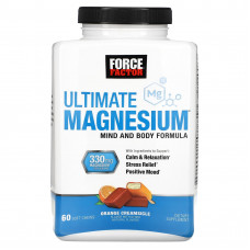 Force Factor, Ultimate Magnesium, апельсиновый крем, 165 мг, 60 жевательных таблеток