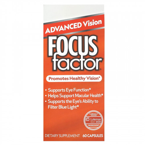 Focus Factor, для улучшения зрения, 60 капсул