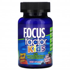 Focus Factor, Добавка для детей «Focusfactor», ягодный взрыв, 60 жевательных пластинок