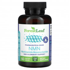 Forest Leaf, NMN, никотинамид мононуклеотид, 125 мг, 60 вегетарианских капсул