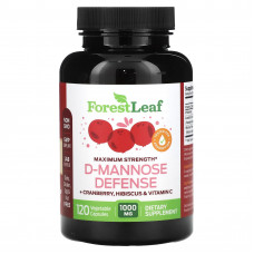 Forest Leaf, D-манноза, защита максимального действия, 500 мг, 120 вегетарианских капсул