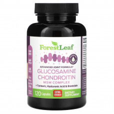 Forest Leaf, глюкозамин и хондроитин, повышенная сила действия, 120 капсул