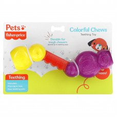 Fisher-Price, Pets, разноцветные жевательные таблетки, игрушка для прорезывания зубов, для щенка, 1 жевательная игрушка