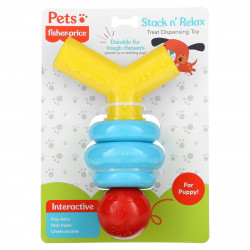 Fisher-Price, Pets, Stack n 'Relax Treat Dispensing Toy, для собак, 1 жевательная игрушка
