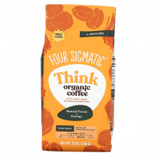 Four Sigmatic, Think, грибной молотый кофе, с ежовиком гребенчатым и чагой, темная обжарка, 340 г (12 унций)