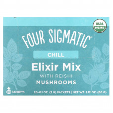 Four Sigmatic, Elixir Mix с грибами рейши, для охлаждения, без кофеина, 20 пакетиков по 3 г (0,1 унции)