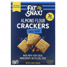 Fat Snax, Крекеры из миндальной муки, оригинальная морская соль, 120,5 г (4,25 унции)