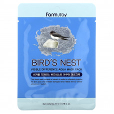 Farmstay, Visible Difference Aqua Beauty Mask Pack, Bird's Nest, 1 шт., 23 мл (0,78 унции)