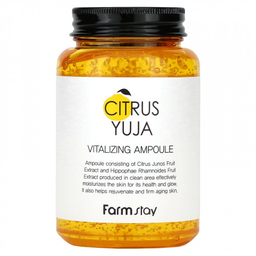 Farmstay, Citrus Yuja, восстанавливающая ампула, для всех типов кожи, 250 мл (8,45 жидк. Унции)