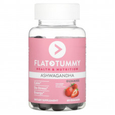 Flat Tummy, Ашваганда, клубника, 60 жевательных таблеток