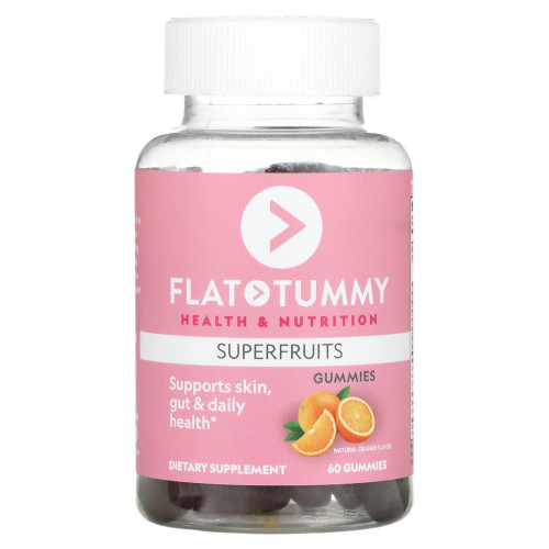 Flat Tummy, Суперфрукты, натуральный апельсин, 60 жевательных таблеток