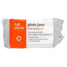 Full Circle Home LLC, Plain Jane, растительные губки x2 шт., В упаковке 3 шт.